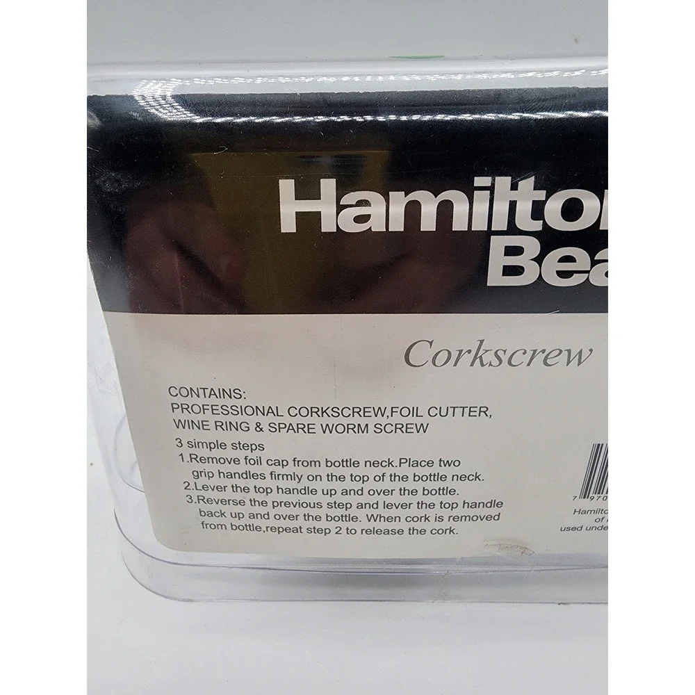 Hamilton Beach Professional Corkscrew Wine Opener Set with Foil Cutter‎ 07163